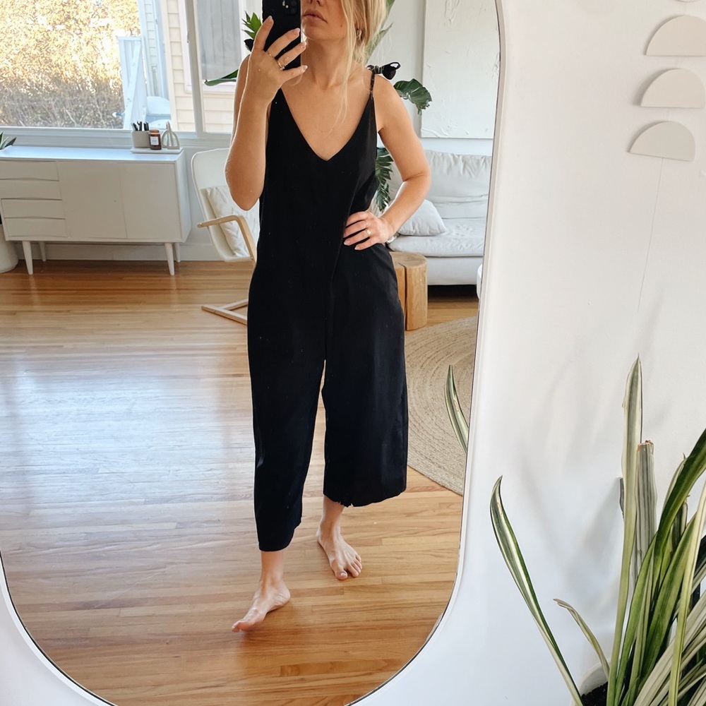 Black Jumpsuit with Tie Straps